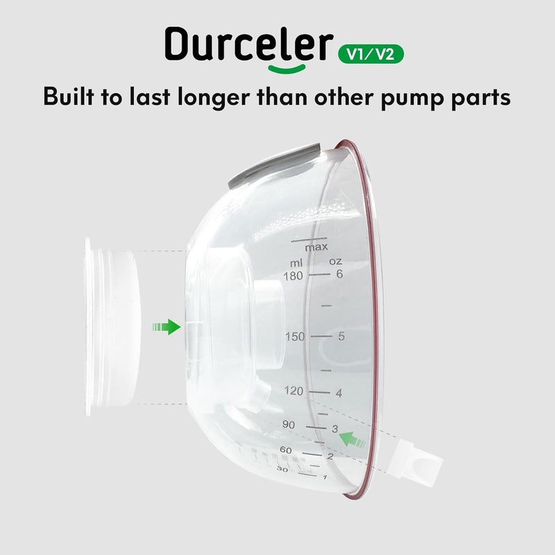 Durceler Replacement 4 Duckbill ValvesDuck Bill Valve  2 Silicone MembraneDiaphragm Compatible with Momcozy V1  V2 Wearable Breast Pump Pump Seal Accessories Made by Durceler Not Original Pump Parts - Image 5