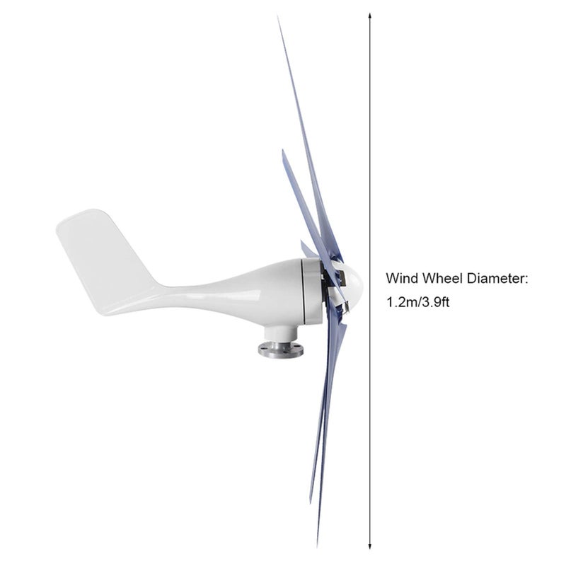 Wind Turbine Generator 1200W 5 Vane Industrial Supplies Low Vibration Small Windmill 12V - Image 2