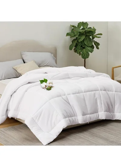Donetella Cotton Duvet Insert King Size All Season Cotton Box Quilting Comforter With Corner Ties And Super Soft Down Alternative Filling