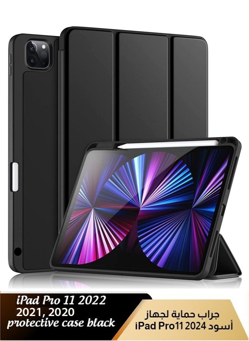 Gloryful iPad Pro 11 Inch 2022, 2021, 2020 Case iPad 11 inch 4th/3rd/2nd Generation Convenient Magnetic Attachment 2 Way Stand Full Pencil 2 Support Rebound Magnetic Case Auto Wake/Sleep (Black) - Image 1