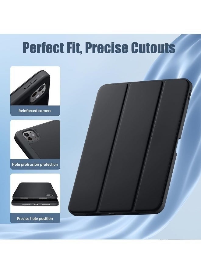 Gloryful iPad Pro 11 Inch 2022, 2021, 2020 Case iPad 11 inch 4th/3rd/2nd Generation Convenient Magnetic Attachment 2 Way Stand Full Pencil 2 Support Rebound Magnetic Case Auto Wake/Sleep (Black) - Image 2