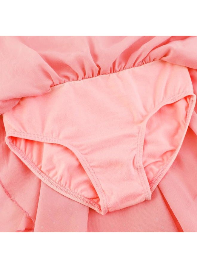 EQSJIU Girls Ruffle Sleeve Ballet Dance Dress Tutu Skirted Leotard Hot Pink Leotard for Girls Dance 4t 5t 4-5t - Image 4