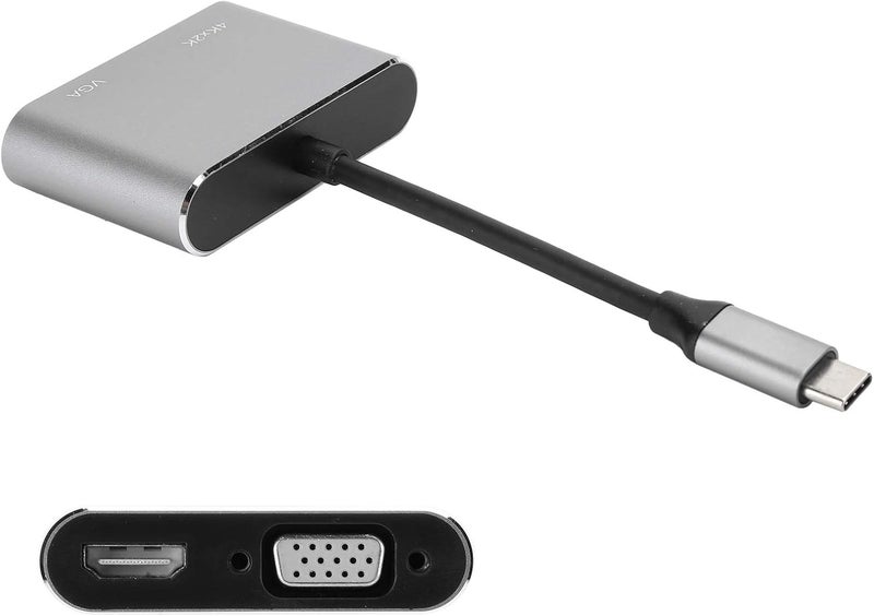 بينسوفي محول Type‑C، قاعدة ذكية مع HDMI/VGA للبروجيكتور (رمادي) - Image 5