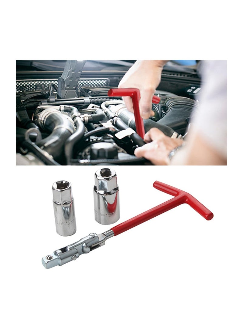 سيوسي Spark Plug Socket Wrench Set, 16mm (5/8)  21mm (13/16) Remover Tool, Universal Spark Plug Removal  Installation Kit, for Cars, Motorcycles, Lawn Mowers, Torque Wrench, Spark Plug Boot Extractor - Image 1