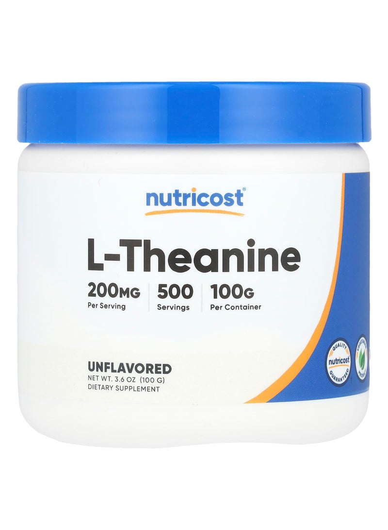 L-Theanine, Unflavored, 3.6 oz (100 g)