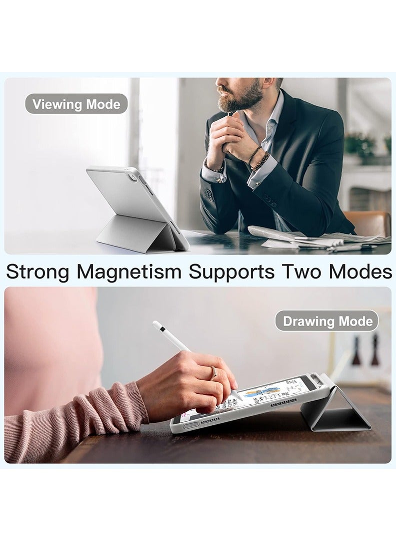 Theodor Compatible With iPad (A16) 11th Gen 11 Inch 2025/10th Gen 10.9 Inch 2022 Case with Pencil Holder, Slim Trifold Stand Protective Cover with Soft TPU Back for iPad Case 11th Gen/ 10th Gen, Auto Sleep/Wake Light Grey - Image 2