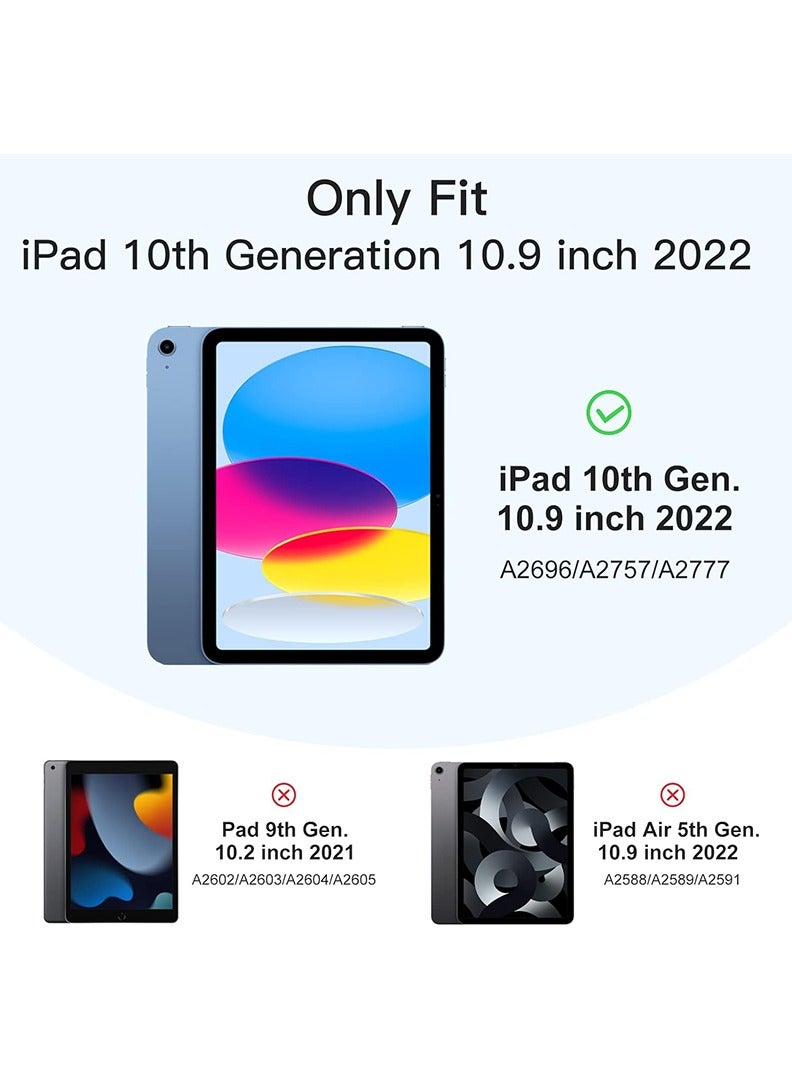 Theodor Compatible With iPad (A16) 11th Gen 11 Inch 2025/10th Gen 10.9 Inch 2022 Case with Pencil Holder, Slim Trifold Stand Protective Cover with Soft TPU Back for iPad Case 11th Gen/ 10th Gen, Auto Sleep/Wake Light Grey - Image 3