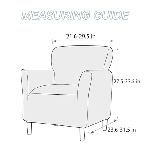 SONNACH Stretch Chair Covers with Arms 1-Piece Banquet Armchair Slipcover Velvet Mid Century Modern Armchair Slipcover Anti-Slip Furniture Protector for Living Room Friendly for Kids Pets (Baby Blue) - Image 3