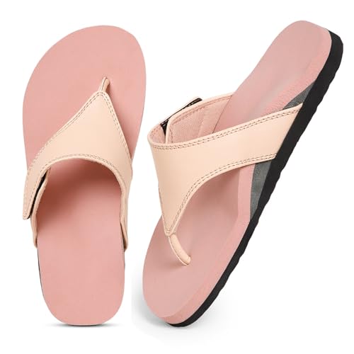 SHAPECRUNCH Women's Orthopedic Sandals with Arch Support, Adjustable Strap, Casual Outdoor Wear (Pink 7) - Image 1