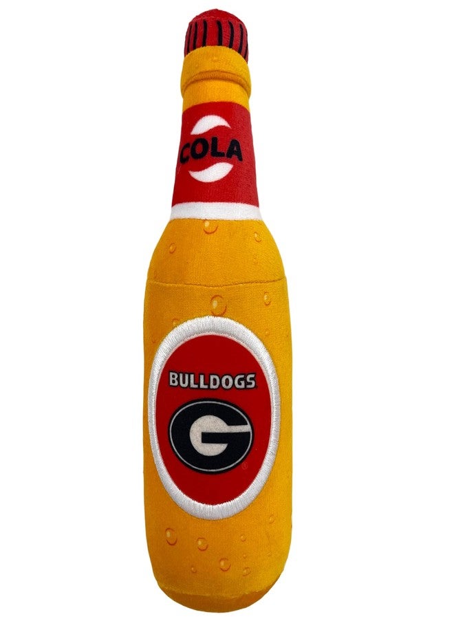 Pets First NCAA Georgia Bulldogs Beer Bottle Plush Dog & CAT Squeak Toy- Cutest Stadium SODA Bottle Snack Plush Toy for Dogs & Cats with Inner Squeaker & Beautiful Football/Basketball Team Name/Logo - Image 1