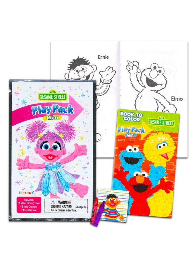 Bendon Sesame Street Mini Party Favors Set For Kids Bundle With 24 Mini Elmo Grab N Go Play Packs With Coloring Pages Stickers And More (Sesame Street Birthday Party Supplies) - Image 3