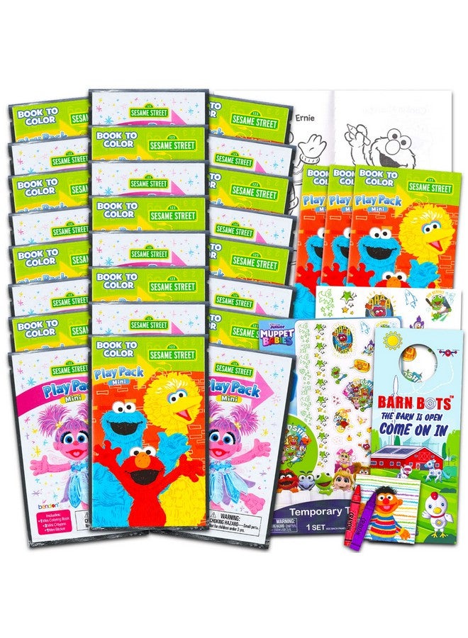 Bendon Sesame Street Mini Party Favors Set For Kids Bundle With 24 Mini Elmo Grab N Go Play Packs With Coloring Pages Stickers And More (Sesame Street Birthday Party Supplies) - Image 2