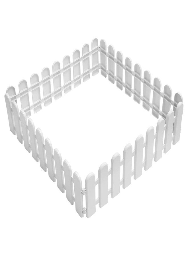 Balacoo 4pcs Tortoise Enclosure Outside pet Fence Reptile playpen Turtle Fence Barrier pet playpen Kennel Hamster playpen Exercise Pen Kennel Tent Indoor Flower Edge Plastic Rabbit White - Image 1