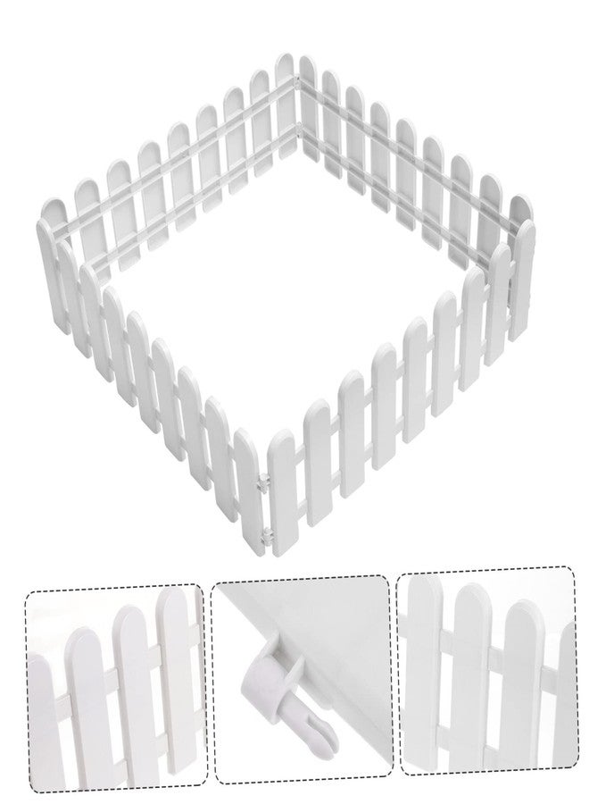 Balacoo 4pcs Tortoise Enclosure Outside pet Fence Reptile playpen Turtle Fence Barrier pet playpen Kennel Hamster playpen Exercise Pen Kennel Tent Indoor Flower Edge Plastic Rabbit White - Image 4