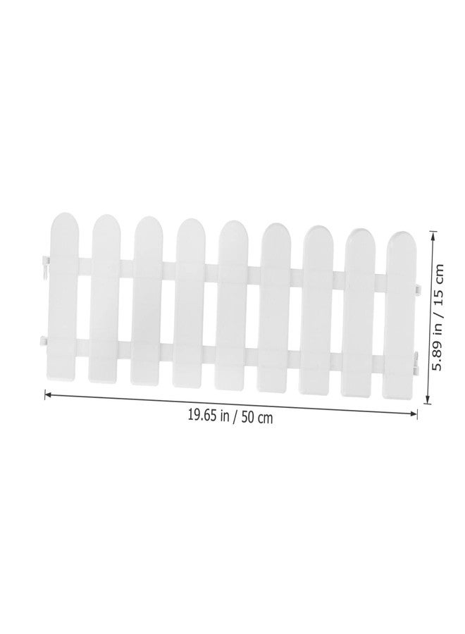 Balacoo 4pcs Tortoise Enclosure Outside pet Fence Reptile playpen Turtle Fence Barrier pet playpen Kennel Hamster playpen Exercise Pen Kennel Tent Indoor Flower Edge Plastic Rabbit White - Image 2