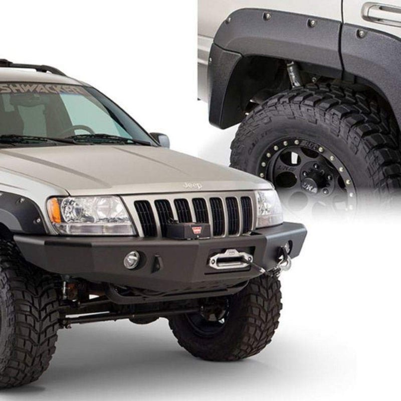 Bushwacker 10072-07 Cut-Out Fender Flare for Jeep Grand Cherokee (1999-2004), Rear, Black