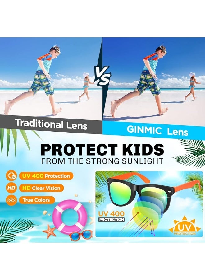 Ginmic Kids Sunglasses Party Favors, 24Pack Neon Sunglasses with UV400 Protection in Bulk for Kids, Boys and Girls, Great Gift for Birthday Graduation Party Supplies, Beach, Pool Party Favors, Fun Gift, - Image 3