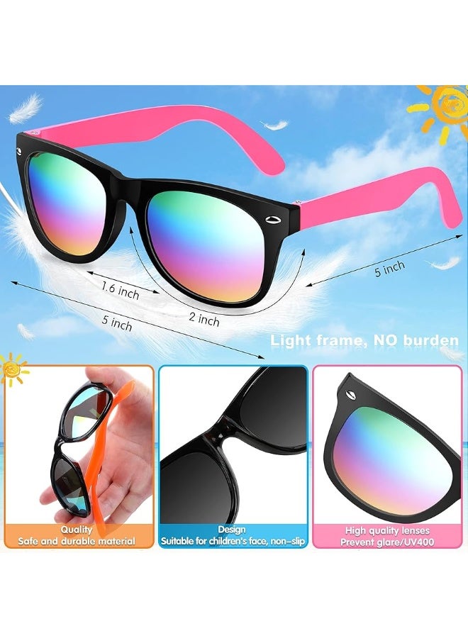 Ginmic Kids Sunglasses Party Favors, 24Pack Neon Sunglasses with UV400 Protection in Bulk for Kids, Boys and Girls, Great Gift for Birthday Graduation Party Supplies, Beach, Pool Party Favors, Fun Gift, - Image 5