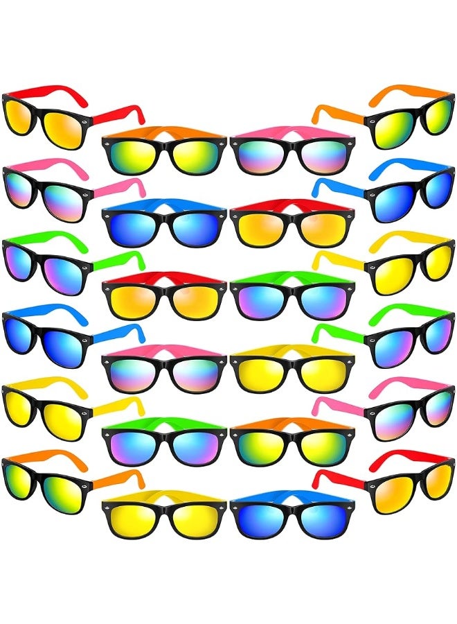 Ginmic Kids Sunglasses Party Favors, 24Pack Neon Sunglasses with UV400 Protection in Bulk for Kids, Boys and Girls, Great Gift for Birthday Graduation Party Supplies, Beach, Pool Party Favors, Fun Gift, - Image 4