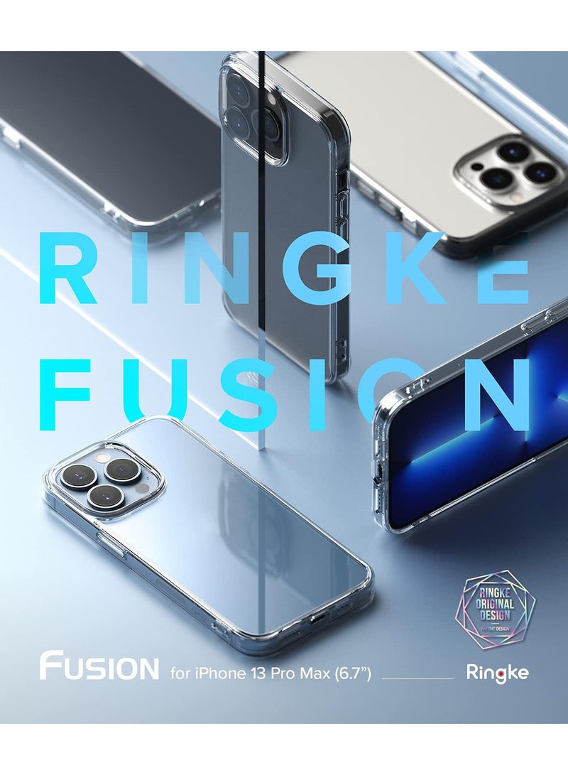رينجك جراب Fusion [يمنع البقع الزيتية] متوافق مع iPhone 13 Pro Max، تقنية مضادة لبصمات الأصابع، سهل الإمساك به، غطاء هاتف ناعم مخملي للنساء والرجال - - Image 2