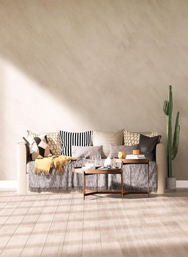 Bumoo Beige Concrete Peel and Stick Wallpaper 16“ x 354” Granite Cream and Gold Contact Paper Self Adhesive Waterproof Matte Limewash Wall Covering Vinyl Removable for Living Room Kitchen Bathroom Gym - Image 1