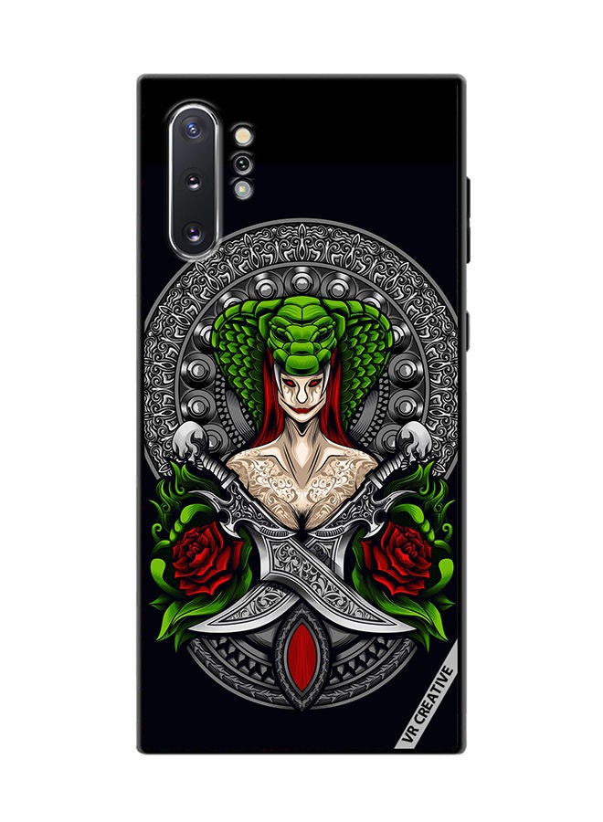 VR CREATIVE Protective Case Cover For Samsung Galaxy Note10 Plus 5G Snake Woman Design Multicolour - Image 1