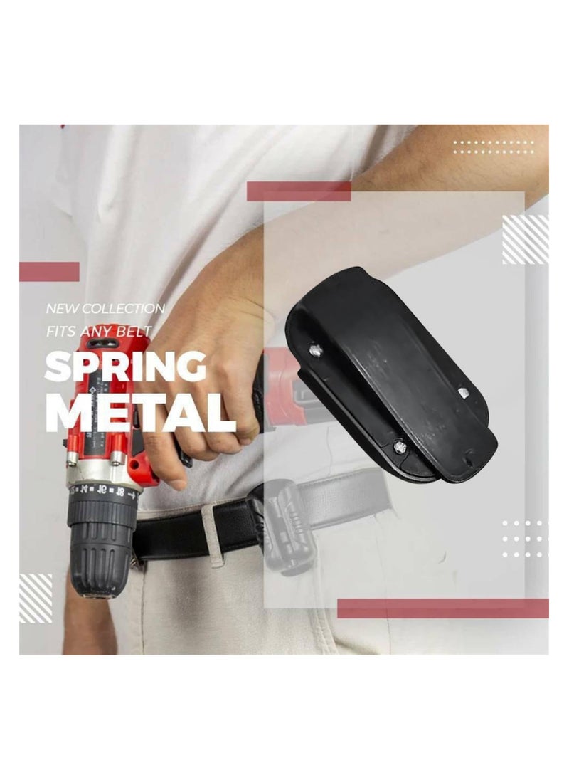 SYOSI Tool Holster, Drill Holder for Belt, Drill Holster, Tool Belt Clip Holder, Improve The Way You Carry Your Power Drill, Securely Hold and Quickly Access Your Tape Measure, Bit Box, and Other Tools  - Image 5
