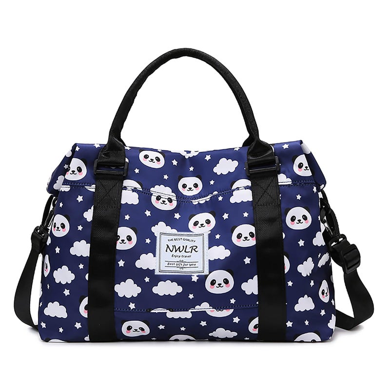 NWLR Travel Duffle Bag Weekender Overnight Bag Gym Tote with Dry and Wet Separated Pocket for Women Girls Shoulder Workout Duffel Bag Water Resistant cute panda - Image 2