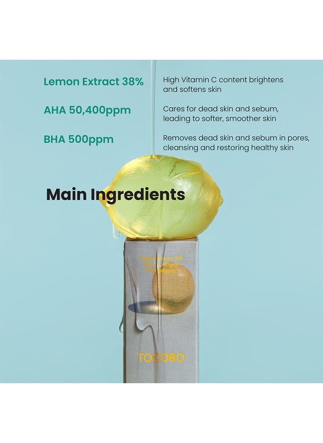 Tocobo AHA BHA Lemon Facial Toner 5.07 fl oz / 150 ml | Vitamin C and Lemon Extract, AHA, BHA, Calming and Soothing Moisturizer | Natural Ingredients, Vegan Toner, Cruelty Free  - Image 4
