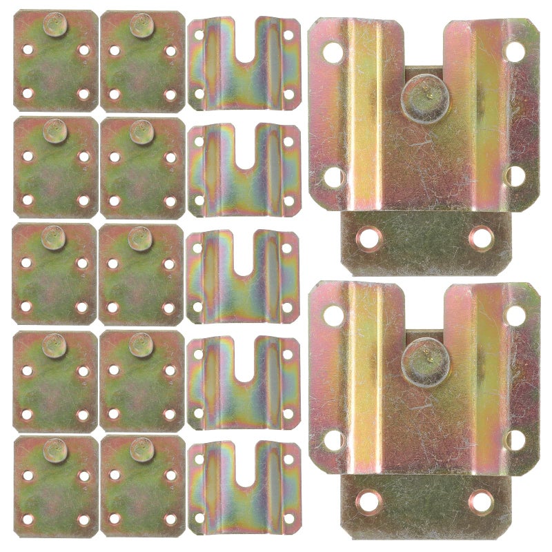 دويدول 6 عبوة حوامل سرير حديدية موصلات مفصلية خطاطيف متداخلة حوامل تركيب الأثاث قوية متينة معدنية مدمجة لمفاصل السرير وإطارات الصور ومشاريع DIY