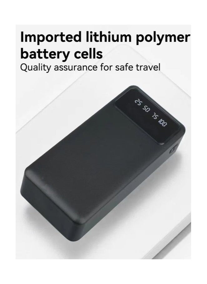20,000mAh Power Bank with 4 Built-in Charging Cables  Phone Holder – Portable Fast Charger for iPhone, Android, USB-C Devices