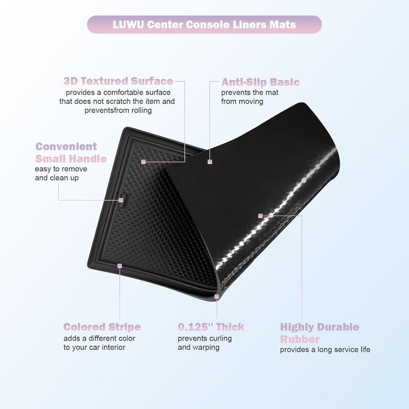 LUWU 2023 Hyundai Palisade Center Console Liners - 13PCS Set - Image 3