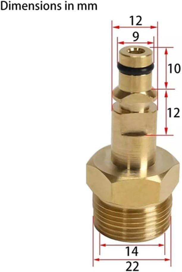 Calsgkspray Calsgkspray M22 Adapter High Pressure Washer Hose Adapter Pressure Pipe Quick Connector Converter Fitting for K Series  - Image 2