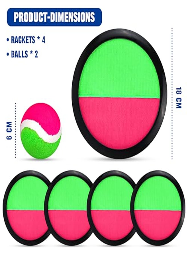Velcro Racket Toss Game – Fun Outdoor Catch Ball Game for Kids  - Image 2