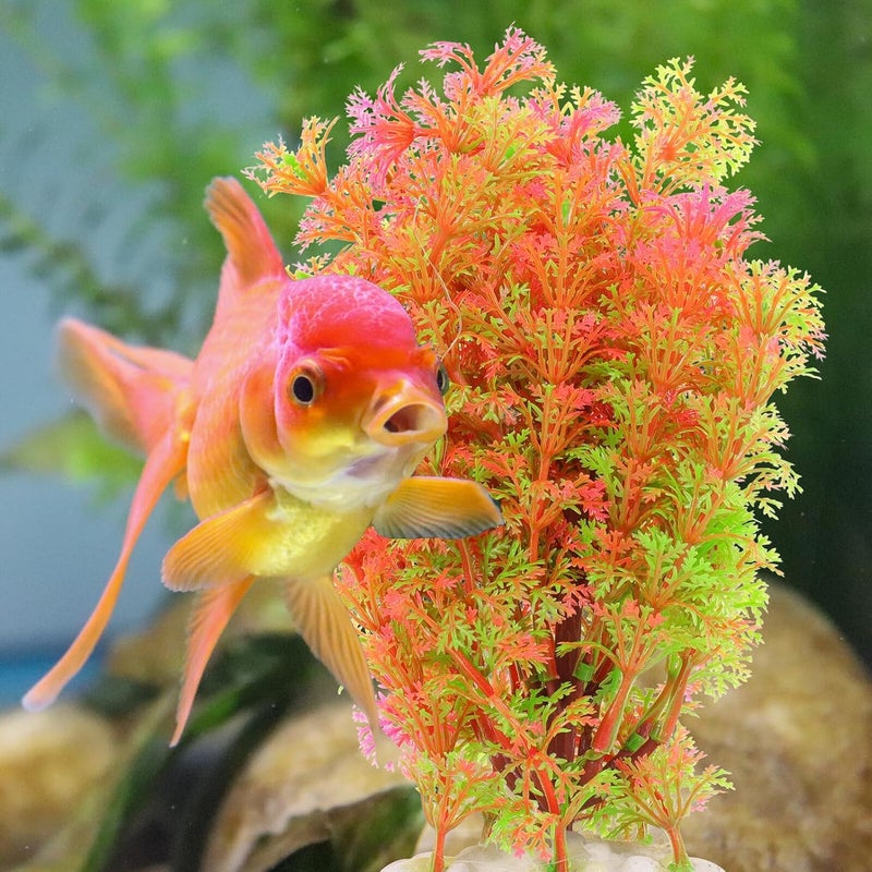 ULTECHNOVO Artificial Aquarium Palm Tree Fish Tank Decor 18cm Plastic Fake Plant with Base for Fish Tank Accessories and Household Aquarium Decoration - Image 4