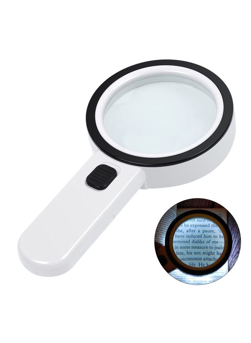 يو إل اتش واي سي عدسة مكبرة مع ضوء ، عدسة مكبرة كبيرة محمولة 30X 12 عدسة مكبرة مضاءة بإضاءة LED - Image 1