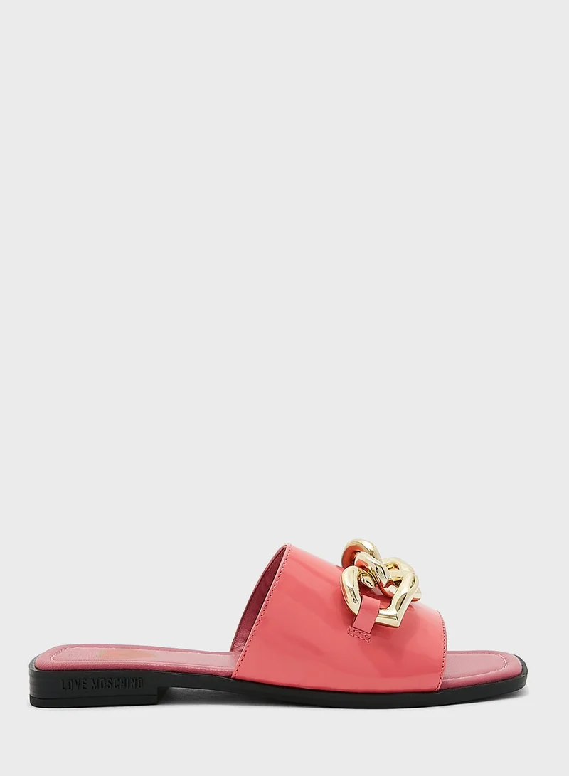 Love Moschino Heart Chain Sandals
