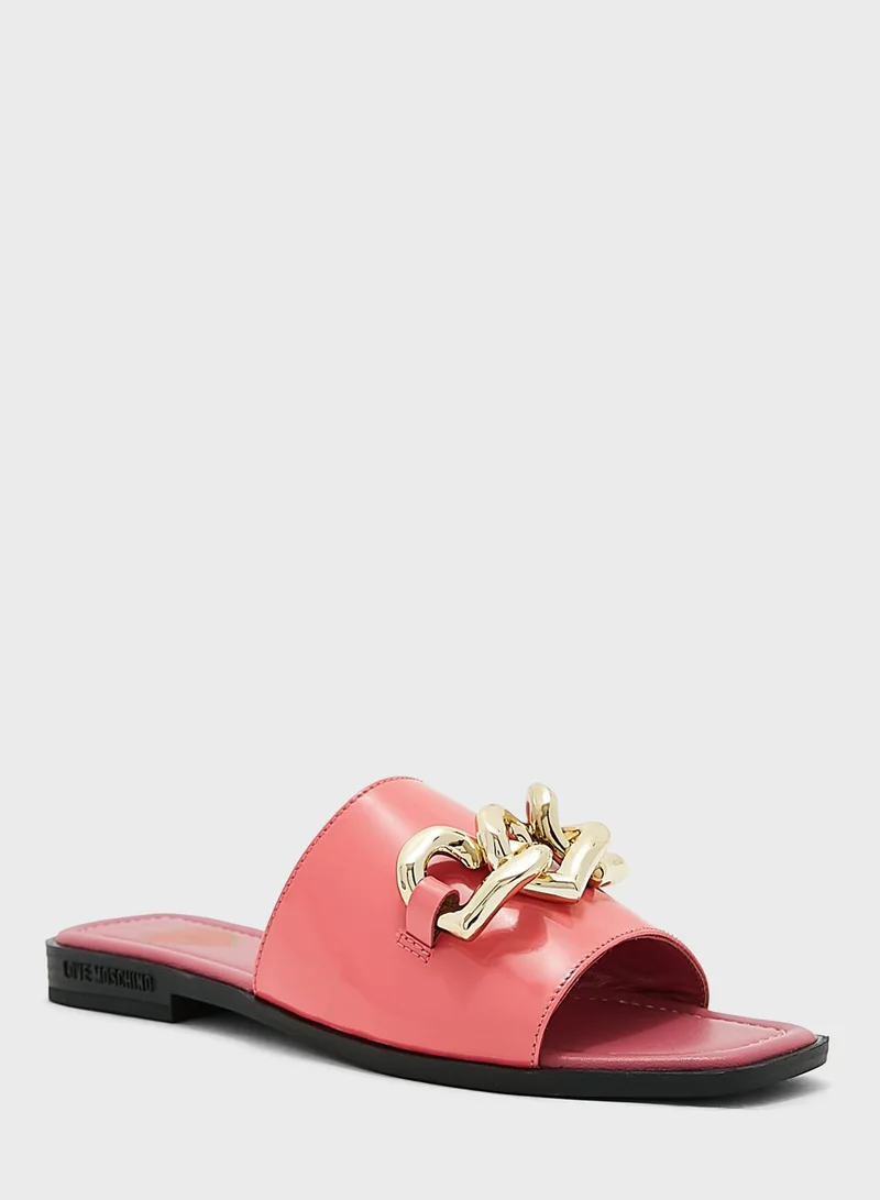 Love Moschino Heart Chain Sandals