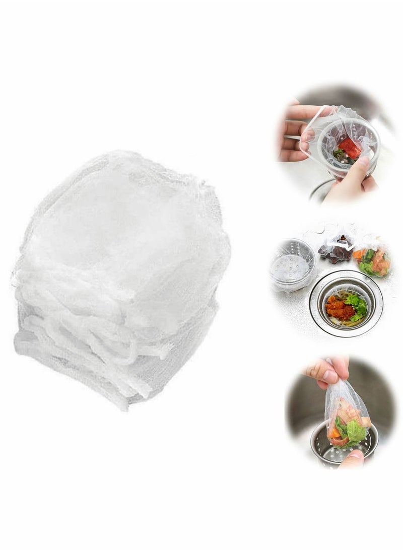 Y&D 100pcs Kitchen Sink Trash Mesh Bag, Disposable Anti-Clogging Elastic Strainer Filter Bags with a Box  - Image 1