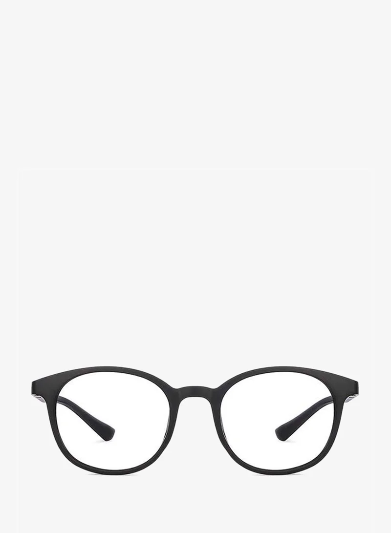 Lenskart Blu Lenskart Blu | Zero Power Full Rim Bluecut & Antiglare Round Shape Computer Eyeglasses LB E13736 - 49mm - Black