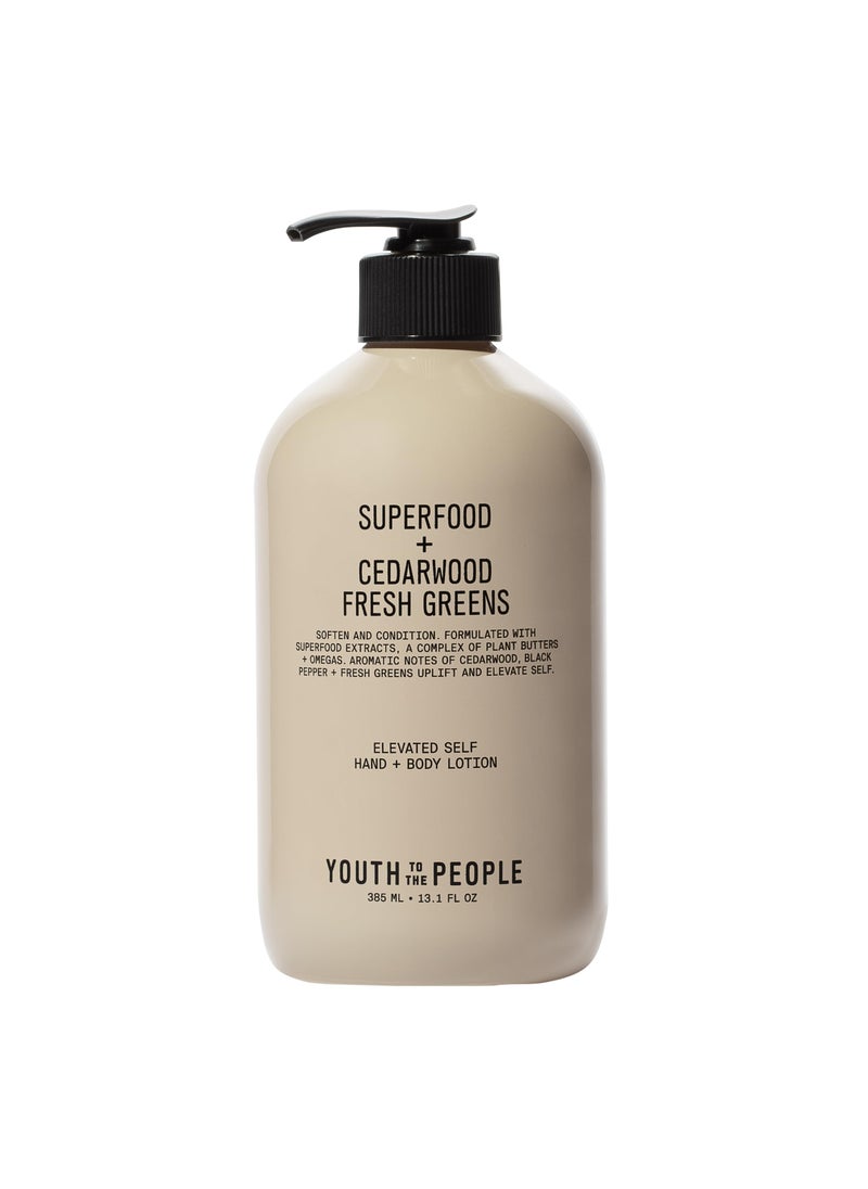 Youth To The People - Youth To The People Superfood Hand + Body Lotion (13.1 fl oz), Omega-Rich Plant Butters + Antioxidants Moisturizer, Soothes Dry + Dull Skin, Non-Greasy, Aromatic Fragrance, Vegan - Image 1