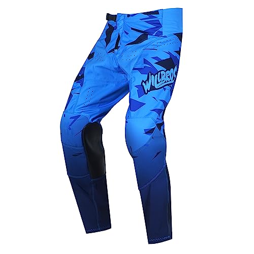 Willbros Motocross Pants Mens OffRoad Dirt Bike Riding MX Motorcycle Trousers Downhill BMX MTB Blue M32 - Image 1