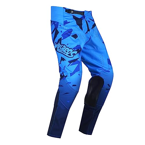 Willbros Motocross Pants Mens OffRoad Dirt Bike Riding MX Motorcycle Trousers Downhill BMX MTB Blue M32 - Image 3