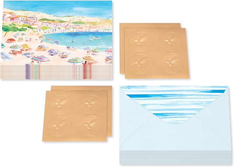 Papyrus 14-Count Blank Cards with Envelopes (Beach) - Image 4