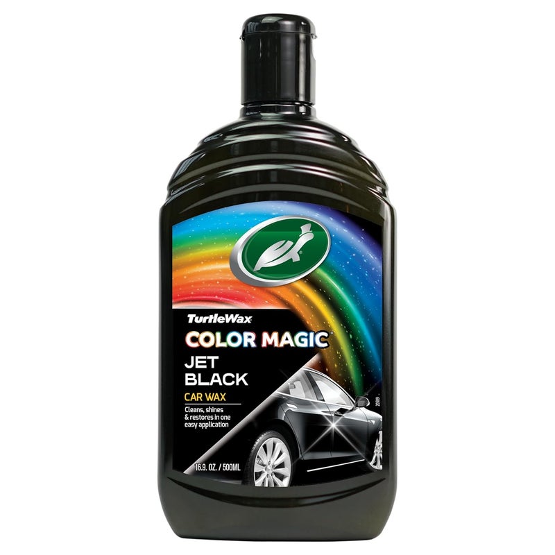 TurtleWax Turtle Wax Colour Magic, Colour Restoring Car Polish, 500ml, Pack of 1, Black, Minor Car Scratch Remover, Easy to Use, Enhances Car's Colour, Providing Long Lasting Protection and Showroom Shine - Image 1