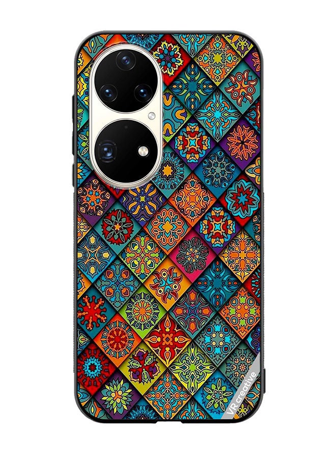 VR CREATIVE Protective Case Cover For Huawei P50 Pro Mix Flower Design Multicolour - Image 1