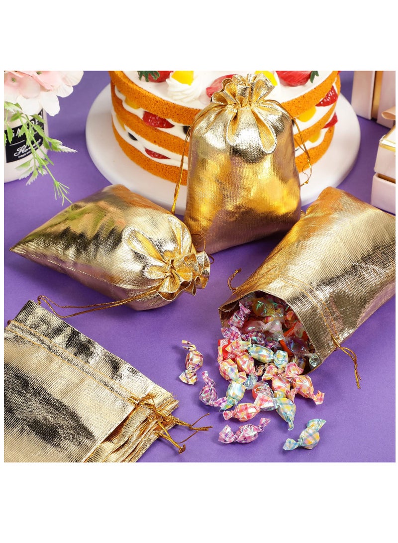 100 Pack Drawstring Pouch Bags 5 x 7 Inches for Jewelry, Watches, Earrings, Bracelets, Lipstick, Baby Showers, Weddings, Party Favors, Cookies, and Candy Bags.  - Image 2