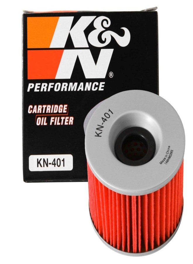 K&N Motorcycle Oil Filter: High Performance, Premium, Designed to be used with Synthetic or Conventional Oils: Fits Select Kawasaki Vehicles, KN-401 - Image 1