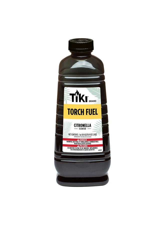TIKI Citronella Torch Fuel - 50 oz., Easy Pour, Long-Lasting for Outdoor Torches & Table Torches, with Citronella & Lemongrass Oil, for Patio, Garden & Backyard Use - Image 1