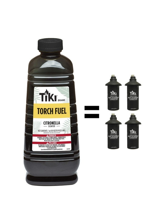 TIKI Citronella Torch Fuel - 50 oz., Easy Pour, Long-Lasting for Outdoor Torches & Table Torches, with Citronella & Lemongrass Oil, for Patio, Garden & Backyard Use - Image 3